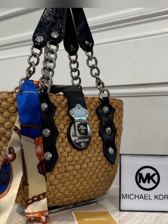Michael Kors Handbags - Michael Kors Santorini Natural Straw Tote